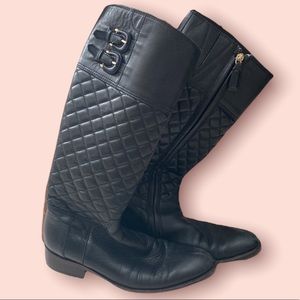 Burberry quilted leather riding boots